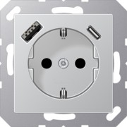 SCHUKO Steckdose mit USB Typ AC A 1520-15 CA AL 