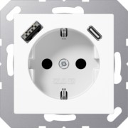 SCHUKO Steckdose mit USB Typ AC A 1520-15 CA WW 