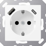 SCHUKO Steckdose mit USB Typ AC A 1520-15 CA WWM 
