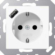 SCHUKO Steckdose mit USB Typ A 1520-18 WW 