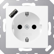 SCHUKO Steckdose mit USB Typ A 1520-18 WWM 
