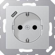 SCHUKO Steckdose mit USB Typ C A 1520-18 AL 