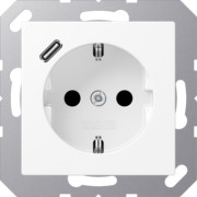 SCHUKO Steckdose mit USB Typ C A 1520-18 WWM 