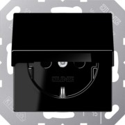 SCHUKO Steckdose 16 A 250 V, schwarz 1520 NBFKL SW 