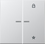 eNet Funk-Steuertaste 2fach, Serie LS, alu FM AL 1701 