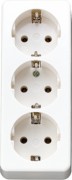 SCHUKO-Dreifach-Steckdose o.Zugentlastung, aws 10 S 23 LA WW 
