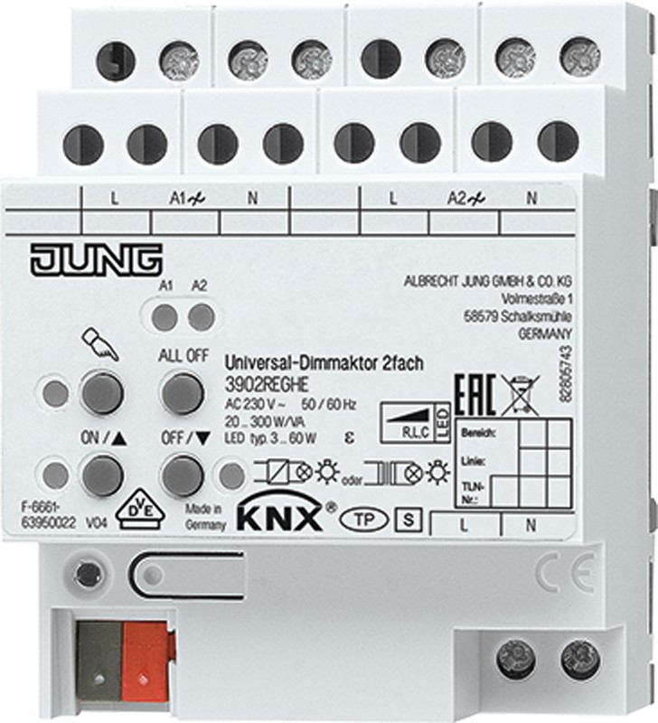 KNX Universal-Dimmaktor 2fach 3902 REGHE 