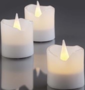 LED-Wachskerzen H:4,2cm 6er-Set weiß 572100 6-Set 