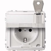 SCHUKO-Steckdose pws Klappd.Schriftfeld MEG2317-7219 