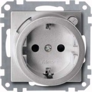 FI-Steckdosen-Einsatz alu Schuko BRS 232860 