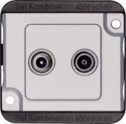 BK/Sat-Antennendose ma/si Stichdose 2-fach 299460 