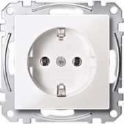 SCHUKO-Steckdose pws/gl mit Steckklemme MEG2301-0319 