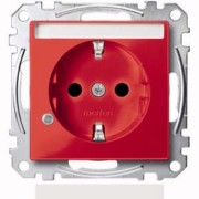 SCHUKO-Steckdose rt Ko.Licht Schriftfeld MEG2303-0306 