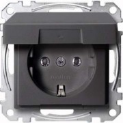 SCHUKO-Steckdose anth Klappdeckel MEG2311-0414 