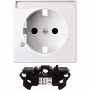 Zentralplatte pws/gl f.Steckdose K-Licht MEG2333-0319 