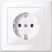 SCHUKO-Steckdose aws/gl volle Abdeckplatte MEG2301-1425 