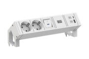 Steckdosenleiste DESK2 white 2xCEE7/3 902.3203 
