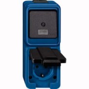 Kombi-SCHUKO-Steckdose bl mit Wechselschalter 227875 