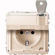 SCHUKO-Steckdose ws Klappd.Schriftfeld MEG2316-7244 