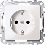 SCHUKO-Steckdose pws/gl mit Steckklemme MEG2300-0319 
