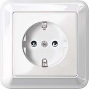 SCHUKO-Steckdose pws/gl volle Abdeckplatte MEG2301-1219 