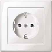 SCHUKO-Steckdose pws/gl volle Abdeckplatte MEG2301-1419 