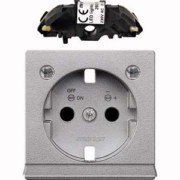 Zentralplatte alu f.Steckdose LED MEG2334-0460 