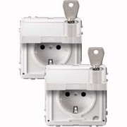 SCHUKO-Steckdose pws Klappd.Schriftfeld MEG2318-7219 