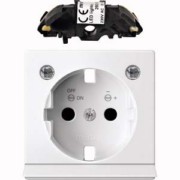 Zentralplatte pws/gl f.Steckdose LED MEG2334-0319 
