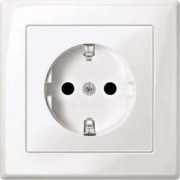 SCHUKO-Steckdose pws/gl volle Abdeckplatte MEG2300-1419 