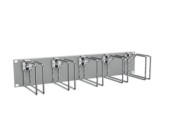 Querrangierpanel 2 HE, gr/chrom CPM 02-RAL 7035 