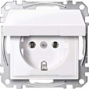 SCHUKO-Steckdose aws/gl Klappdeckel MEG2311-0325 