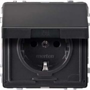 SCHUKO-Steckdose anth Klappdeckel MEG2310-7214 