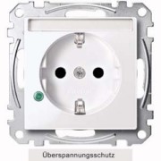 SCHUKO-Steckdose aws/gl Übersp.Sch.Schriftf. MEG2305-0325 