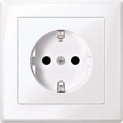 SCHUKO-Steckdose aws/gl volle Abdeckplatte MEG2300-1425 