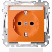 SCHUKO-Steckdose ZSV or mit Schriftfeld MEG2302-0302 