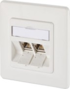 Anschlussdose, Cat.6A 2xRJ45,UP,rws TN E-DATmod-2UP-rws 