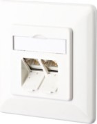 Anschlussdose,Kat.6 2xRJ45,UP,rws TN E-DATC6-2UP-rws 