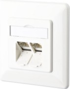 Anschlussdose C6A UP 2xRJ45,UP,rws TN EDATC6A-2UP-rws 