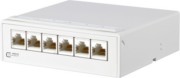AP-Verteiler 6Port C6A 6xRJ45, rws TN EDATC6A-6AP-rws 