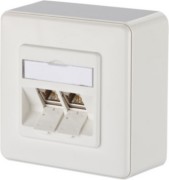 Anschlussdose, Cat.6A 2xRJ45,AP,rws TN E-DATmod-2AP-rws 