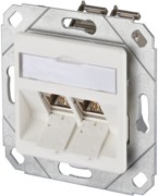 Anschlussdose, Cat.6A 2xRJ45,Upk,rws TN E-DATmod-2Upk-rws 