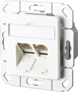 Anschlussdose,Kat.6 2xRJ45,Upk,rws TN E-DATC6-2Upk-rws 