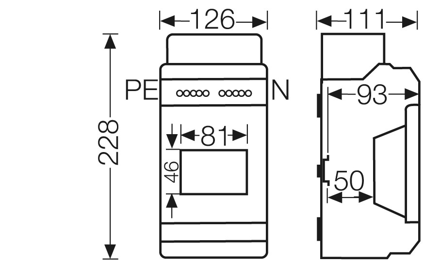 Automatengehäuse 4,5TE 4,5x18mm IP65 KV 9104 