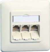 Anschlussdose C6Amodul UP 3Port 180 UP,rws TN C6Amod-3UP-180rw 