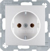Schuko-Steckd.alu matt 47431404 