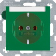 Schuko-Steckdose gn + Beschriftungsfeld 47501903 