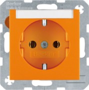 Schuko-Steckdose or + Beschriftungsfeld 47501907 