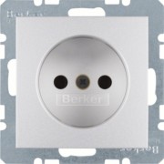 Steckdose alu o.Schutzkontakt 6167331404 