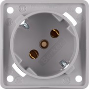 SCHUKO-Steckdose 45Grad grau, damasziert 841852526 
